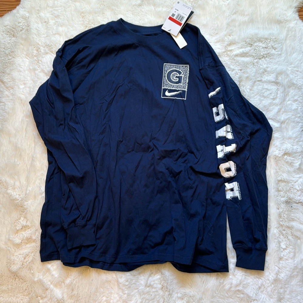 New with tags Nike Hoyas long sleeve shirt